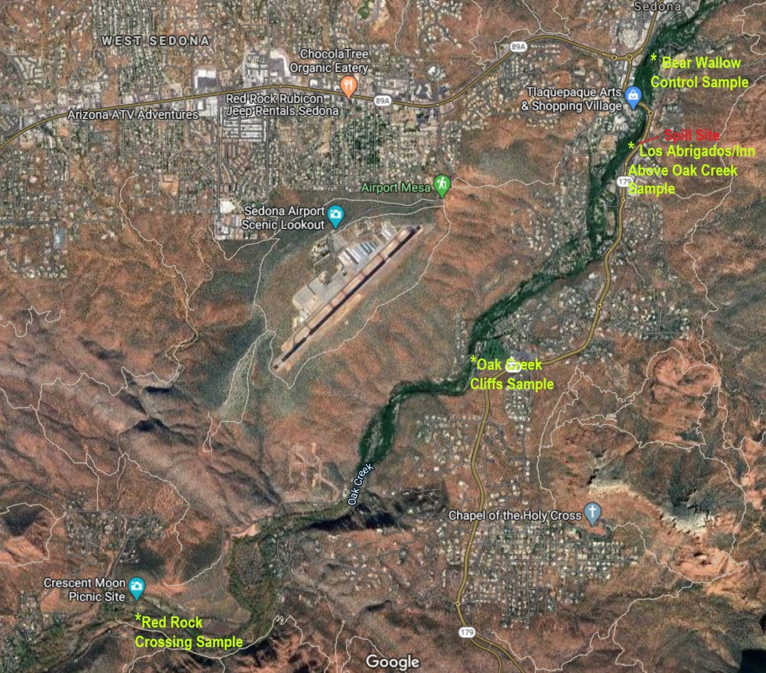 Sewage testing sites